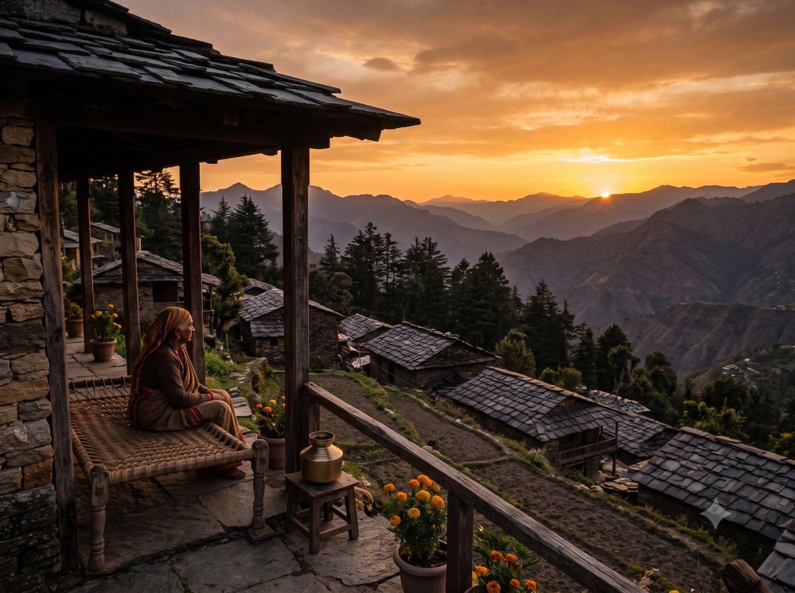 Mountain sunset