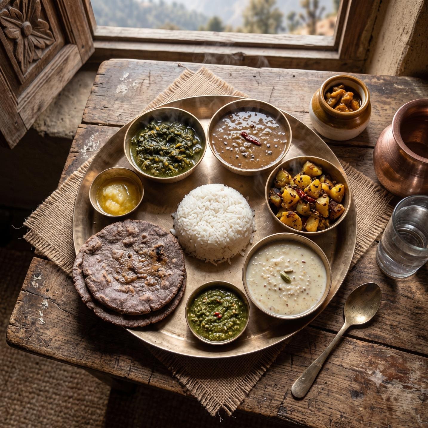 Pahadi food thali