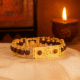 Gold Plated Modern Om Rudraksha Bracelet